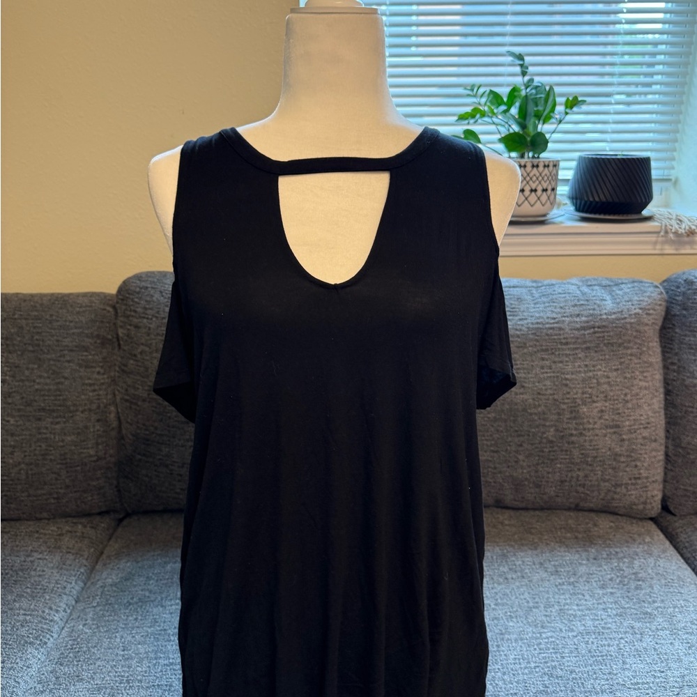 American Eagle Outfitters Black Keyhole Tank Top